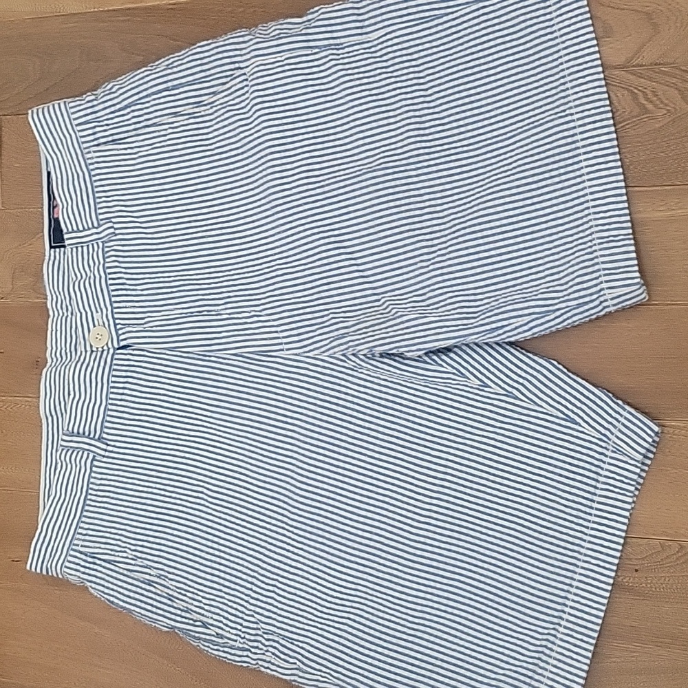 Men's Vineyard Vines Breaker Shorts in Seersucker Blue White Stripe‎ Waist 32